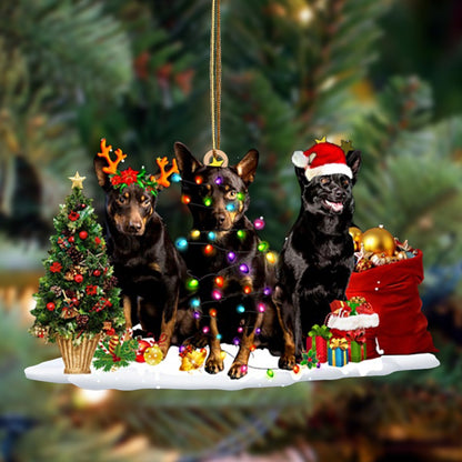 Ornament- Australian Kelpie-Christmas Dog Friends Hanging Ornament, Happy Christmas Ornament, Car Ornament - Best gifts your whole family