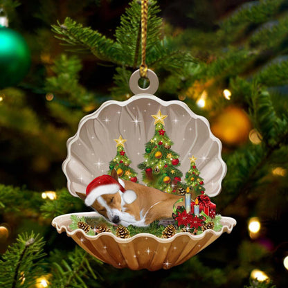 Ornament- Basenji-Sleeping Pearl in Christmas Two Sided Ornament, Happy Christmas Ornament, Car Ornament - Best gifts your whole family