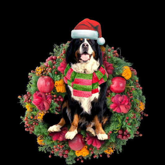 Ornament- Bernese Mountain Christmas Ornament, Happy Christmas Ornament, Car Ornament - Best gifts your whole family