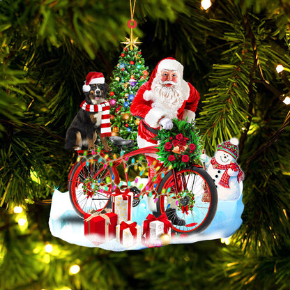Ornament- Bernese Mountain On Santa's Bike Ornament Dog Ornament, Car Ornament, Christmas Ornament - Best gifts your whole family