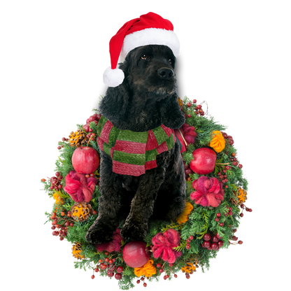 Ornament- Black Cocker Spaniel Christmas Ornament, Happy Christmas Ornament, Car Ornament - Best gifts your whole family