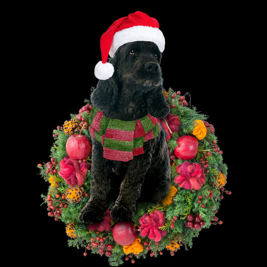 Ornament- Black Cocker Spaniel Christmas Ornament, Happy Christmas Ornament, Car Ornament - Best gifts your whole family