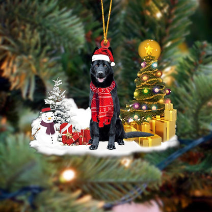 Ornament- black German shepherd Christmas Ornament Dog Ornament, Car Ornament, Christmas Ornament - Best gifts your whole family