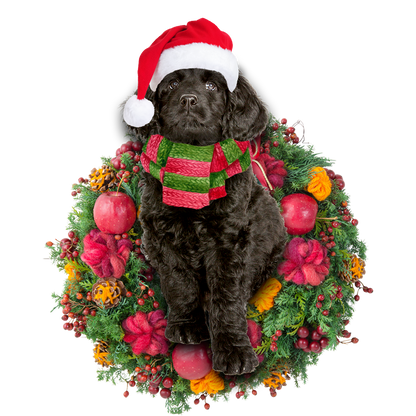 Ornament- Black Labradoodle Christmas Ornament, Happy Christmas Ornament, Car Ornament - Best gifts your whole family