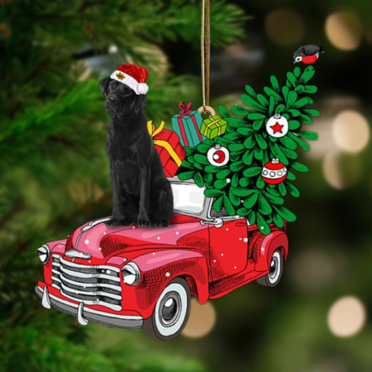 Ornament- BLACK Labrador-Pine Truck Hanging Ornament, Happy Christmas Ornament, Car Ornament - Best gifts your whole family