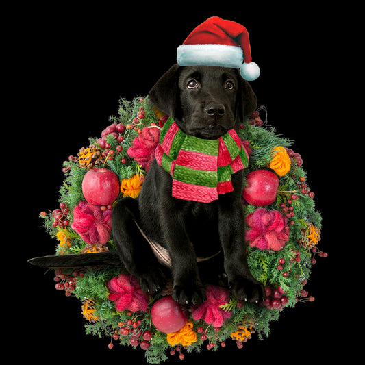 Ornament- Black Labrador Retriever Christmas Ornament, Happy Christmas Ornament, Car Ornament - Best gifts your whole family