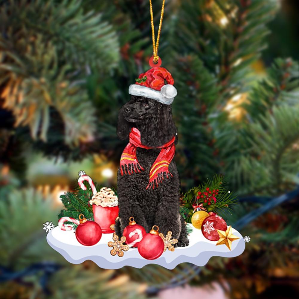 Ornament- BLACK Miniature Poodle-Better Christmas Hanging Ornament, Happy Christmas Ornament, Car Ornament - Best gifts your whole family