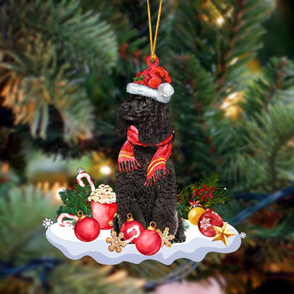 Ornament- BLACK Miniature Poodle-Better Christmas Hanging Ornament, Happy Christmas Ornament, Car Ornament - Best gifts your whole family