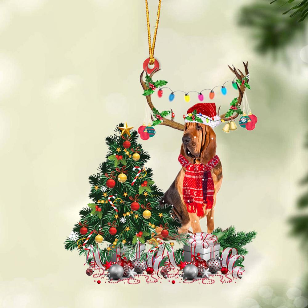 Ornament- Bloodhound-Christmas Tree Gift Hanging Ornament, Happy Christmas Ornament, Car Ornament - Best gifts your whole family