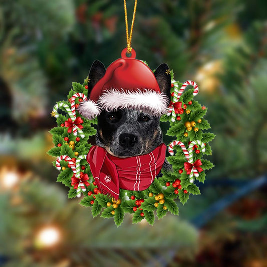Ornament- BLUE Heeler-Xmas Bandana Hanging Ornament, Happy Christmas Ornament, Car Ornament - Best gifts your whole family