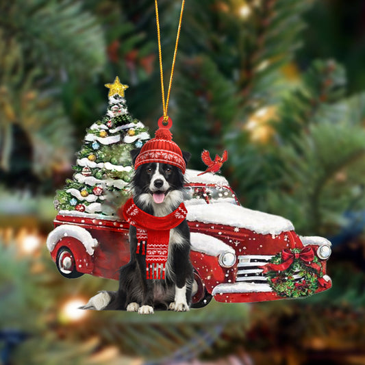 Ornament- Border Collie 2-Christmas Car Two Sided Ornament, Happy Christmas Ornament, Car Ornament - Best gifts your whole family