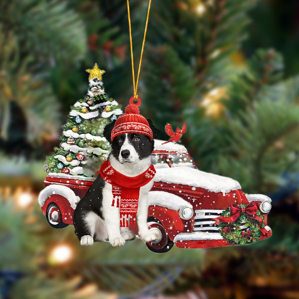 Ornament- Border Collie-Christmas Car Two Sided Ornament, Happy Christmas Ornament, Car Ornament - Best gifts your whole family