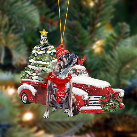 Ornament- Boxer2-Christmas Car Two Sided Ornament, Happy Christmas Ornament, Car Ornament - Best gifts your whole family
