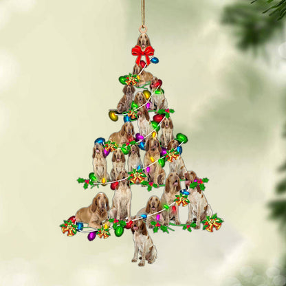 Ornament- Bracco Italiano-Christmas Tree Lights-Two Sided Ornament, Happy Christmas Ornament, Car Ornament - Best gifts your whole family