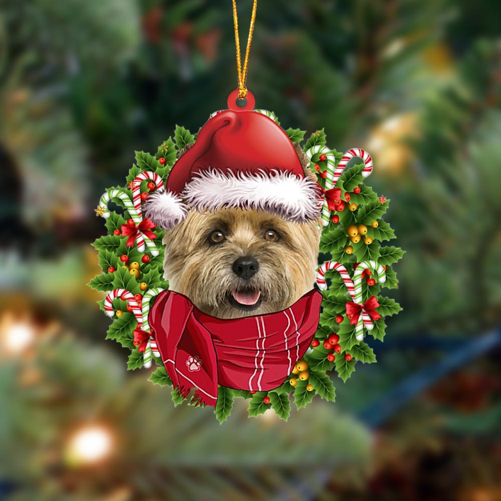 Ornament- Cairn Terrier 1-Xmas Bandana Hanging Ornament, Happy Christmas Ornament, Car Ornament - Best gifts your whole family