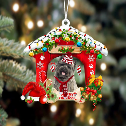 Ornament- Cairn Terrier-Christmas House Two Sided Ornament, Happy Christmas Ornament, Car Ornament - Best gifts your whole family