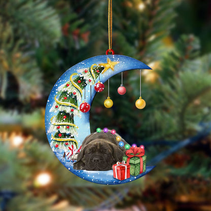 Ornament- Cane Corso-Sleep On The Moon Christmas Two Sided Ornament, Happy Christmas Ornament, Car Ornament - Best gifts your whole family