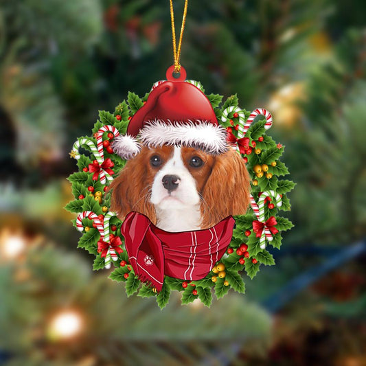 Ornament- Cavalier King Charles Spaniel 1-Xmas Bandana Hanging Ornament, Christmas Ornament, Car Ornament - Best gifts your whole family