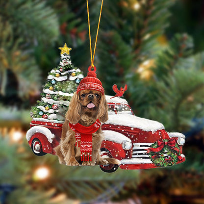 Ornament- Cavalier King Charles Spaniel 3-Christmas Car Two Sided Ornament, Christmas Ornament, Car Ornament - Best gifts your whole family