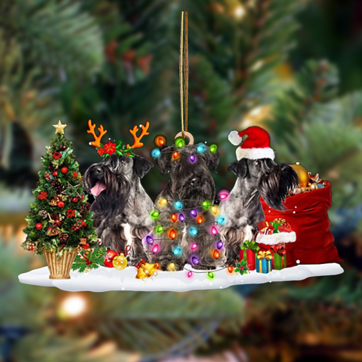 Ornament- Cesky Terrier-Christmas Dog Friends Hanging Ornament, Happy Christmas Ornament, Car Ornament - Best gifts your whole family