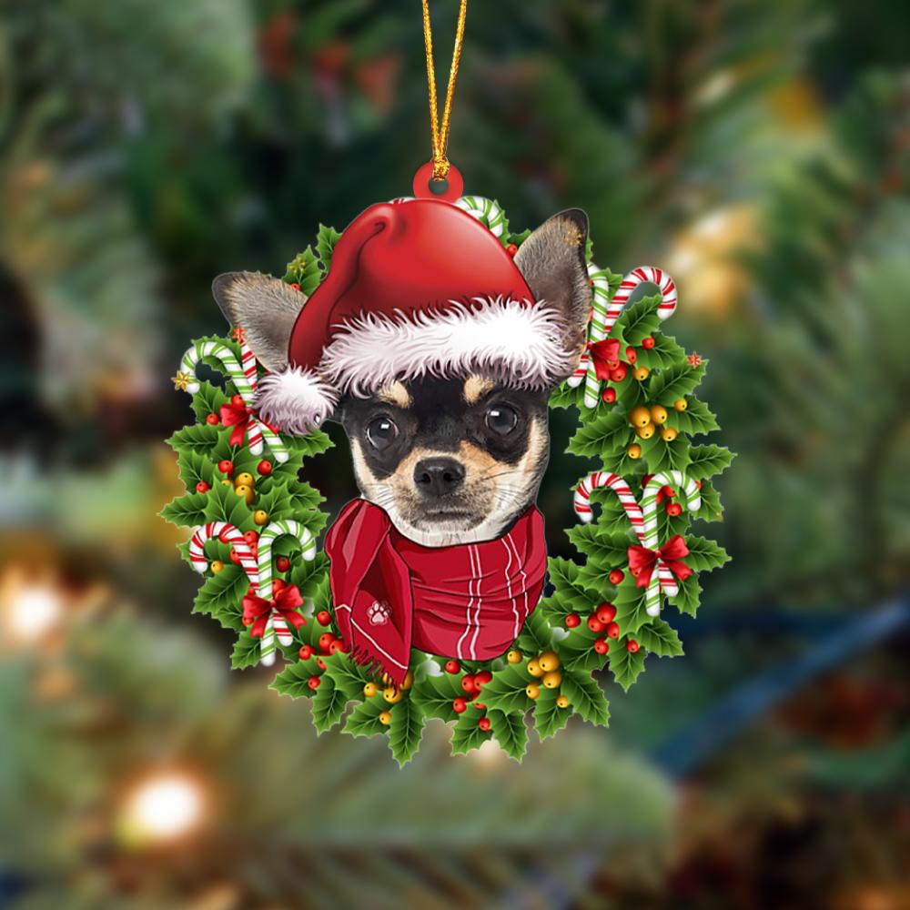 Ornament- Chihuahua-Xmas Bandana Hanging Ornament, Happy Christmas Ornament, Car Ornament - Best gifts your whole family