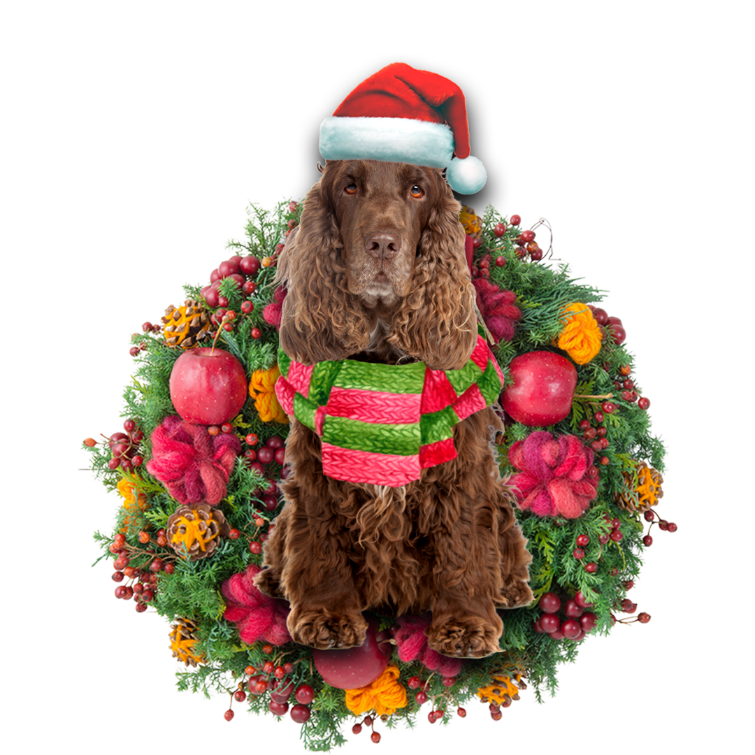 Ornament- Cocker Spaniel Christmas Ornament, Happy Christmas Ornament, Car Ornament - Best gifts your whole family