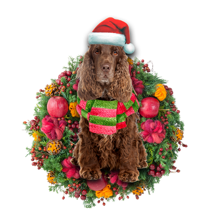 Ornament- Cocker Spaniel Christmas Ornament, Happy Christmas Ornament, Car Ornament - Best gifts your whole family