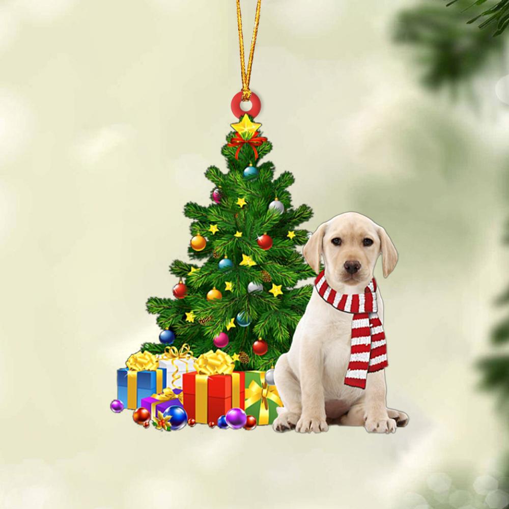 Ornament- CREAM Labrador-Christmas Star Hanging Ornament, Happy Christmas Ornament, Car Ornament - Best gifts your whole family