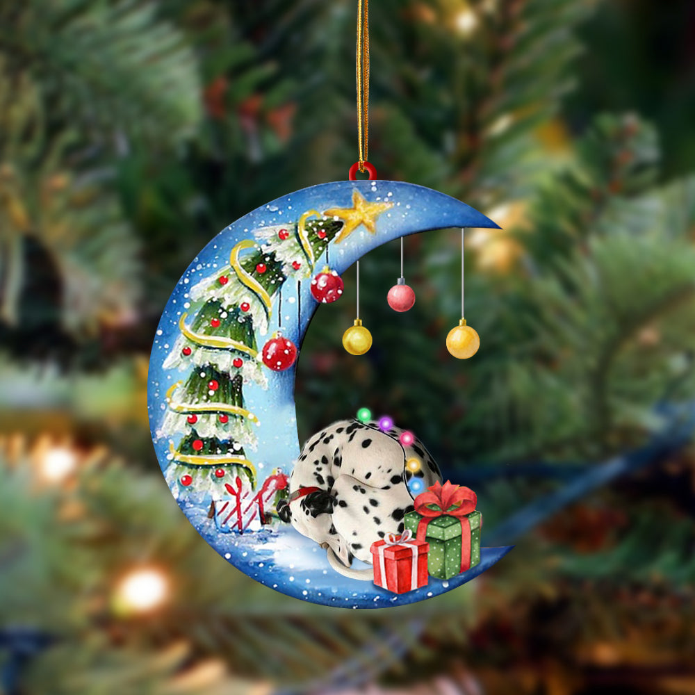 Ornament- Dalmatian1-Sleep On The Moon Christmas Two Sided Ornament, Happy Christmas Ornament, Car Ornament - Best gifts your whole family