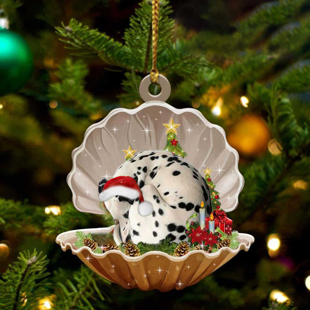 Ornament- Dalmatian3-Sleeping Pearl in Christmas Two Sided Ornament, Happy Christmas Ornament, Car Ornament - Best gifts your whole family