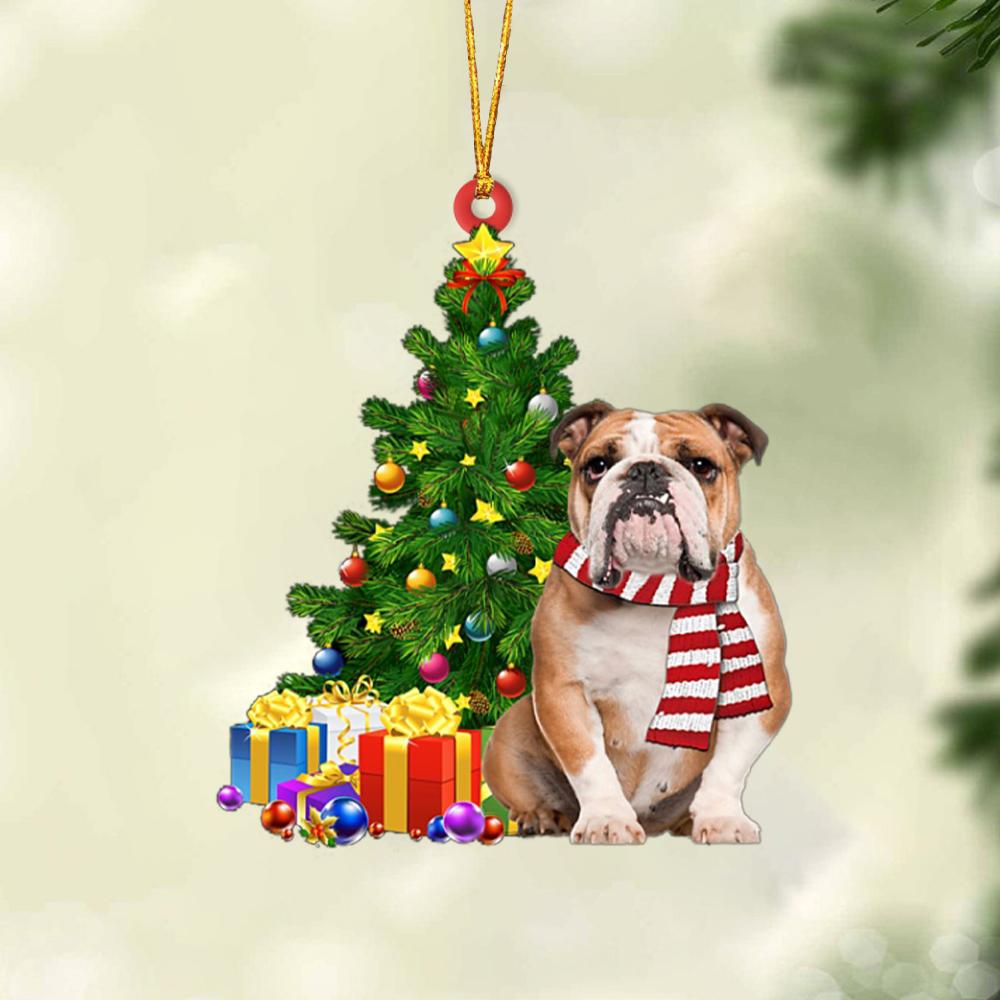 Ornament- English Bulldog 1-Christmas Star Hanging Ornament, Happy Christmas Ornament, Car Ornament - Best gifts your whole family
