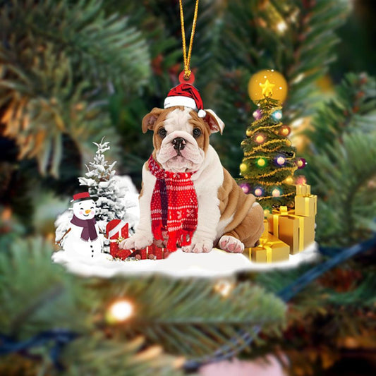 Ornament- English Bulldog Christmas Ornament Dog Ornament, Car Ornament, Christmas Ornament - Best gifts your whole family