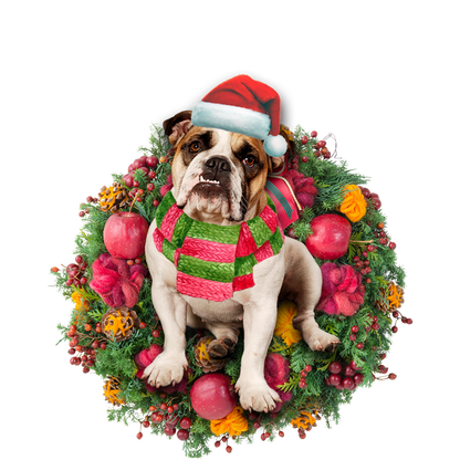 Ornament- English Bulldog Christmas Ornament, Happy Christmas Ornament, Car Ornament - Best gifts your whole family