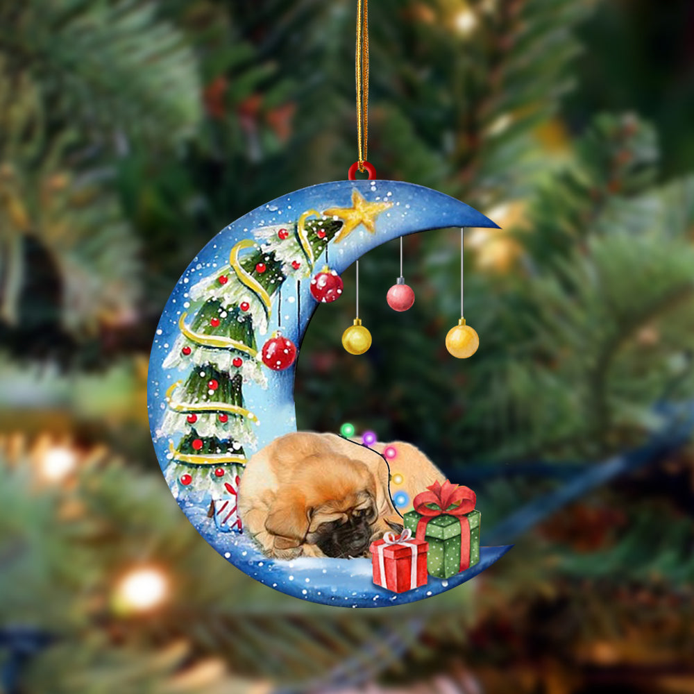 Ornament- English Mastiff-Sleep On The Moon Christmas Two Sided Ornament, Christmas Ornament, Car Ornament - Best gifts your whole family