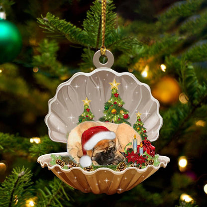 Ornament- English Mastiff3-Sleeping Pearl in Christmas Two Sided Ornament, Christmas Ornament, Car Ornament - Best gifts your whole family
