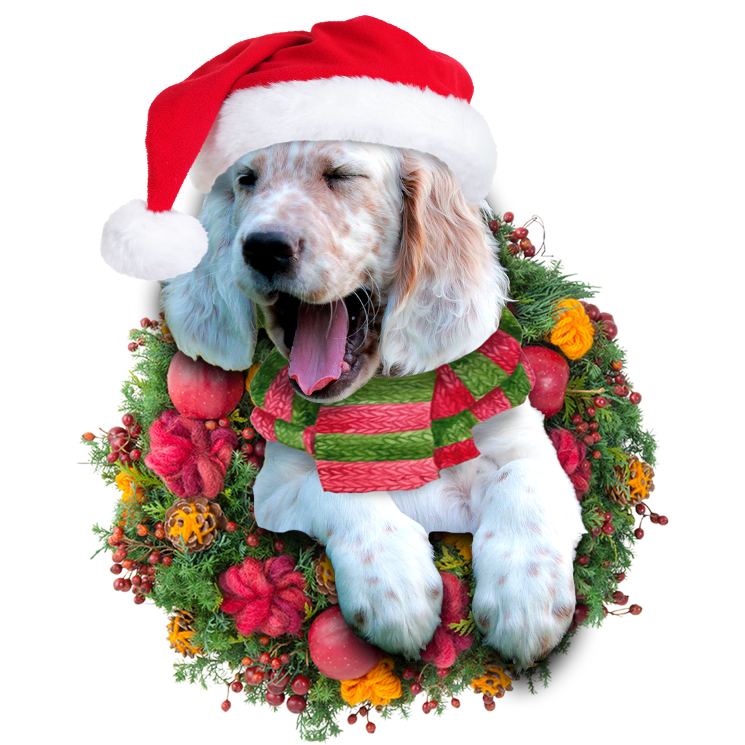 Ornament- English Setter Christmas Ornament, Happy Christmas Ornament, Car Ornament - Best gifts your whole family