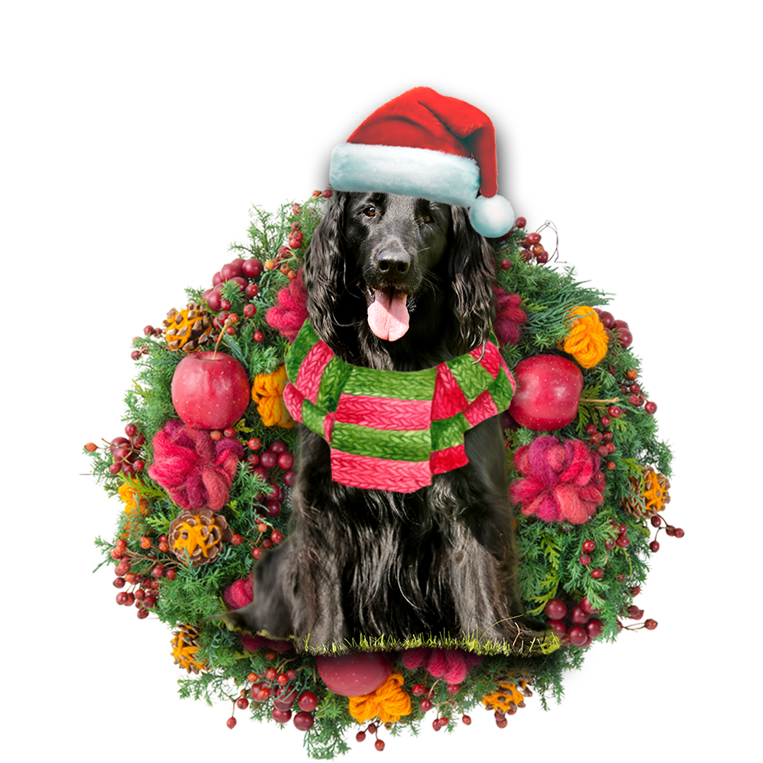 Ornament- Flat Coated Retriever Christmas Ornament, Happy Christmas Ornament, Car Ornament - Best gifts your whole family