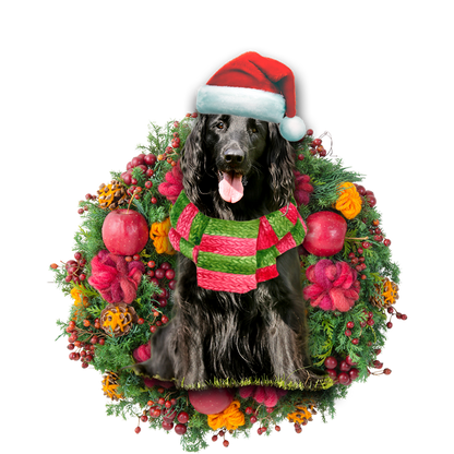Ornament- Flat Coated Retriever Christmas Ornament, Happy Christmas Ornament, Car Ornament - Best gifts your whole family