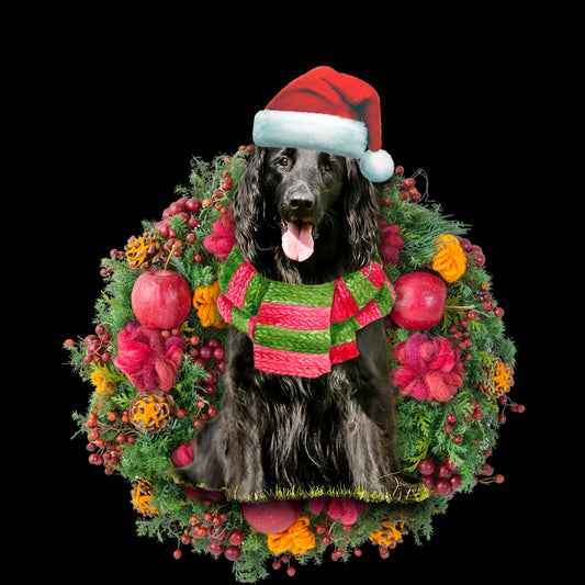 Ornament- Flat Coated Retriever Christmas Ornament, Happy Christmas Ornament, Car Ornament - Best gifts your whole family