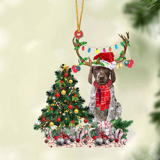 Ornament- German Shorthaired Pointer 1-Christmas Tree Gift Hanging Ornament, Christmas Ornament, Car Ornament - Best gifts your whole family