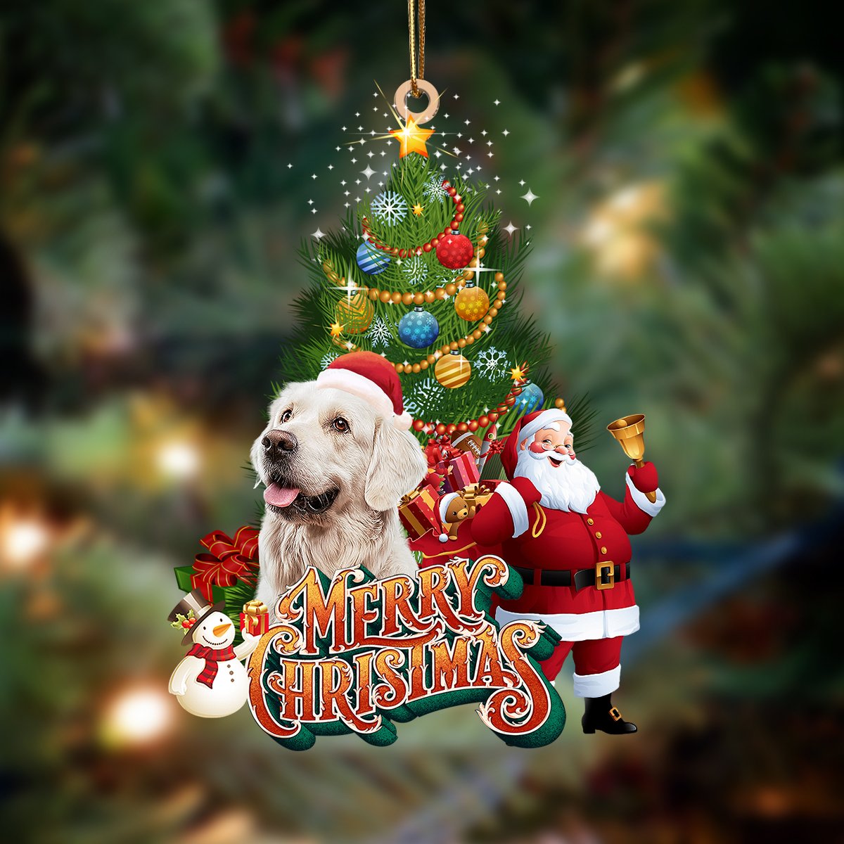 Ornament- Golden Retriever Mars-Christmas Tree&Dog Hanging Ornament, Happy Christmas Ornament, Car Ornament - Best gifts your whole family