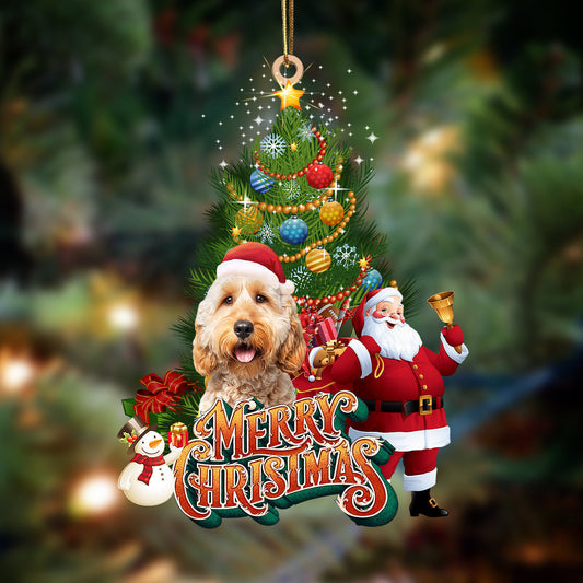 Ornament- Goldendoodle 2-Christmas Tree&Dog Hanging Ornament, Happy Christmas Ornament, Car Ornament - Best gifts your whole family