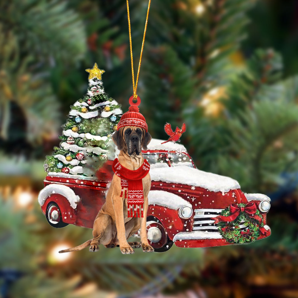 Ornament- Great Dane 3-Christmas Car Two Sided Ornament, Happy Christmas Ornament, Car Ornament - Best gifts your whole family