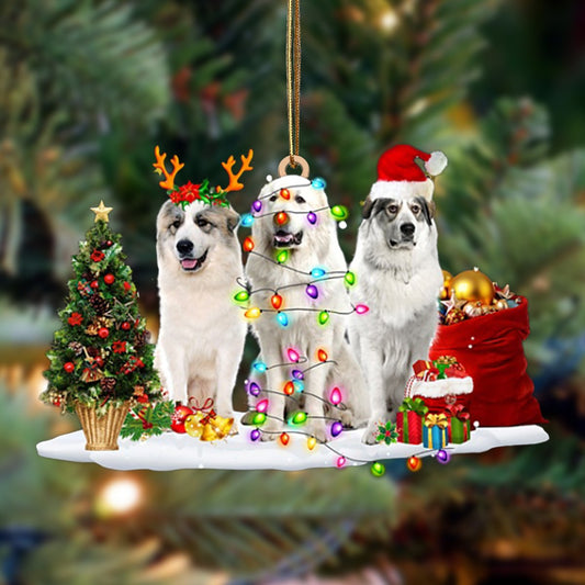 Ornament- Great Pyreness-Christmas Dog Friends Hanging Ornament, Happy Christmas Ornament, Car Ornament - Best gifts your whole family