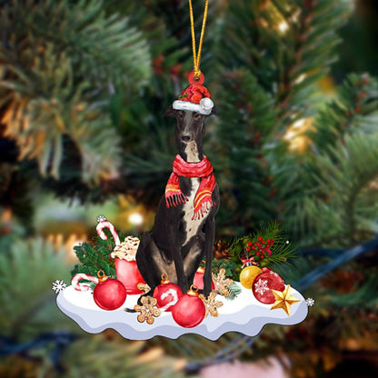 Ornament- Greyhound-Better Christmas Hanging Ornament, Happy Christmas Ornament, Car Ornament - Best gifts your whole family