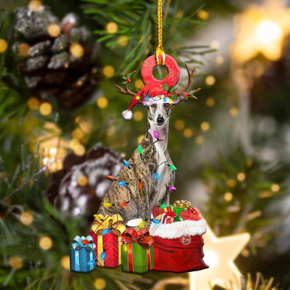 Ornament- Greyhound Cattle Christmas Shape Ornament, Happy Christmas Ornament, Car Ornament - Best gifts your whole family