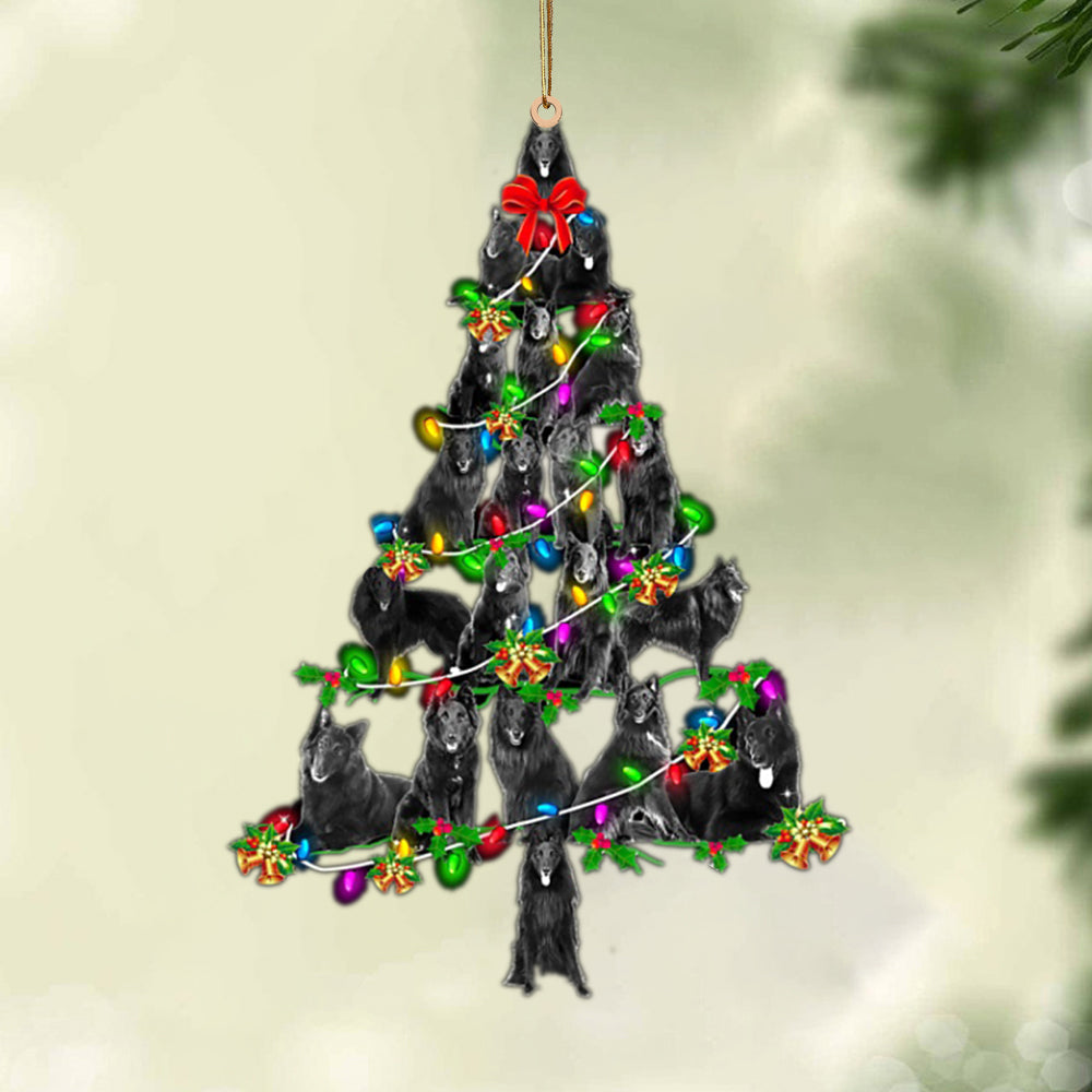 Ornament- Groenendael-Christmas Tree Lights-Two Sided Ornament, Happy Christmas Ornament, Car Ornament - Best gifts your whole family