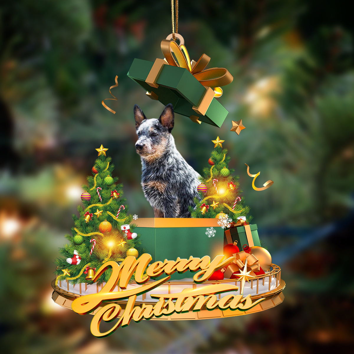 Ornament- Heeler-Christmas Gifts&dogs Hanging Ornament, Happy Christmas Ornament, Car Ornament - Best gifts your whole family