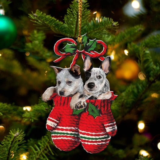 Ornament- Heeler Inside Your Gloves Christmas Holiday-Two Sided Ornament, Christmas Ornament, Car Ornament - Best gifts your whole family