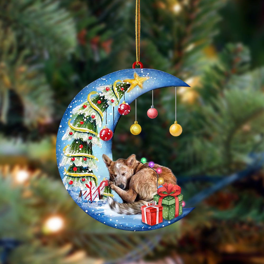 Ornament- Heeler1-Sleep On The Moon Christmas Two Sided Ornament, Happy Christmas Ornament, Car Ornament - Best gifts your whole family